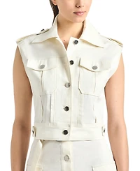 Derek Lam 10 Crosby Women's Illiana Stretch Twill Utility Vest