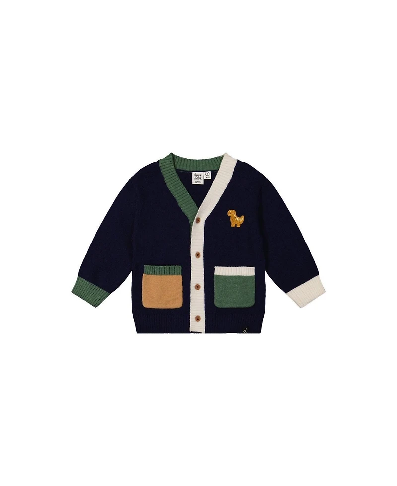 Deux par Deux Baby Boys (12M-24M) Knit Cardigan with Dino
