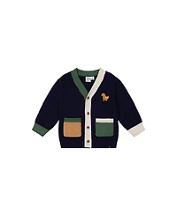 Deux par Deux Baby Boys (12M-24M) Knit Cardigan with Dino