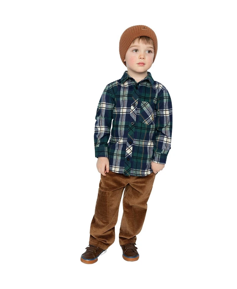 Deux par Little and Big Boy (6-12) Plaid Shirt