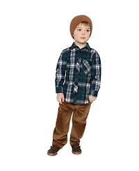 Deux par Little and Big Boy (6-12) Plaid Shirt