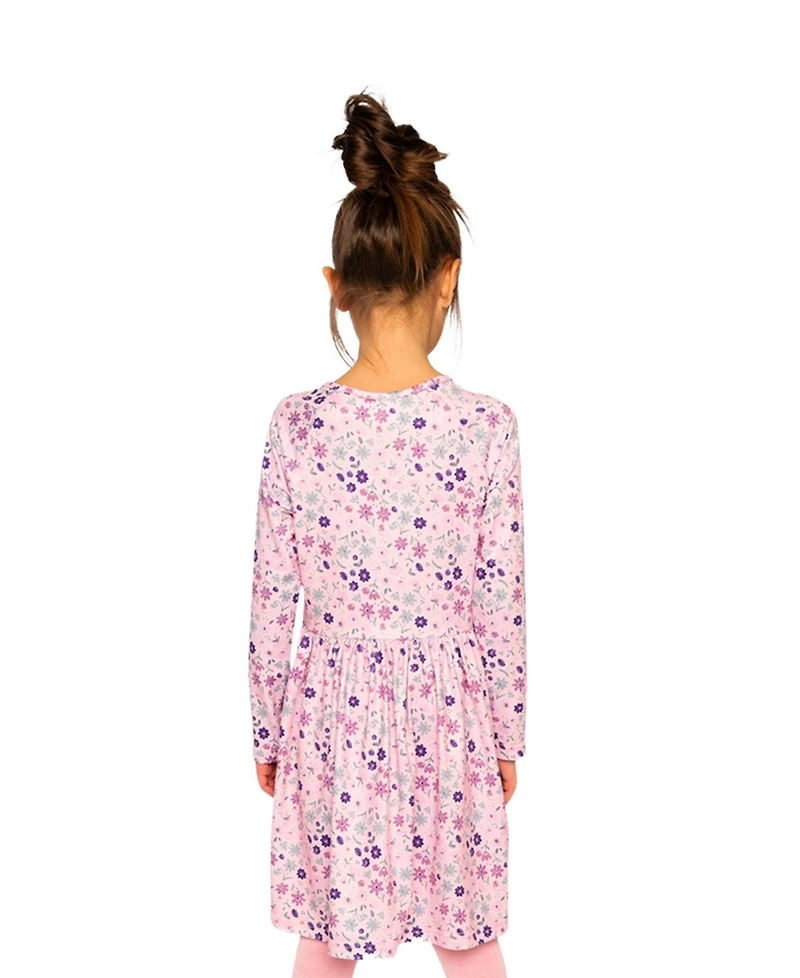 Deux par Little and Big Girl 6-12 Long Sleeve Dress Print Daisies