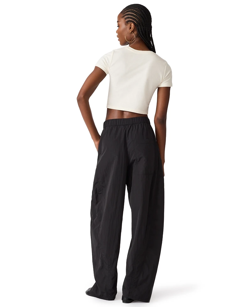 Steve Madden Women's Khoda Mid-Rise Barrel Track Pants