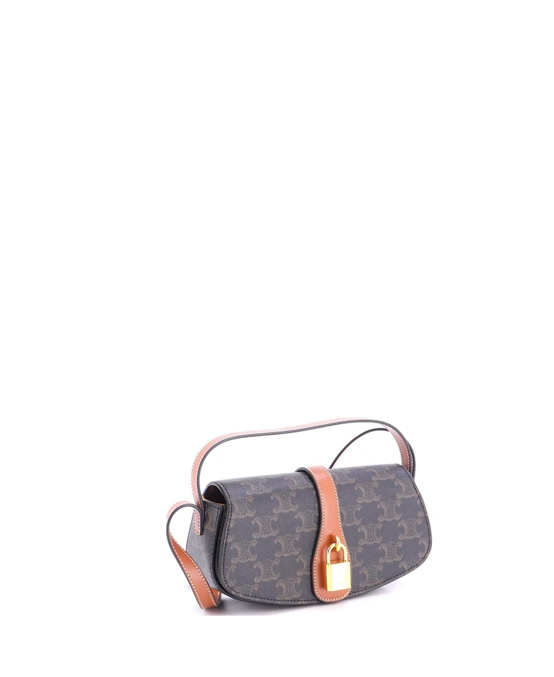 Pre-Owned Celine Tabou Clutch with Strap Triomphe Coated Canvas