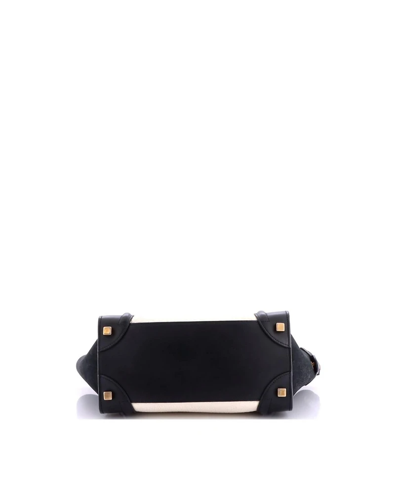 Pre-Owned Celine Micro Bicolor Luggage Bag Leather