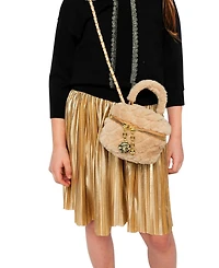 Deux par Deux Little and Big Girl Faux Fur Small Bag