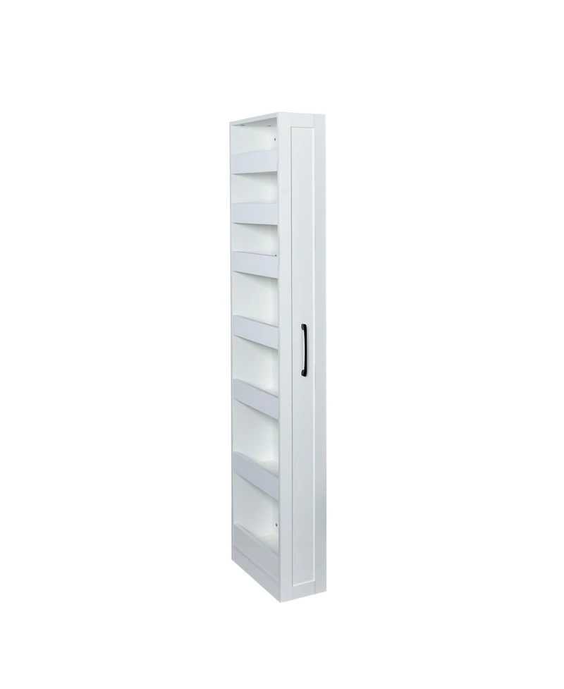Flynama 7 Tier Slim Pull Out Storage Shelf Narrow Gap Organizer For Kitchen Living Room