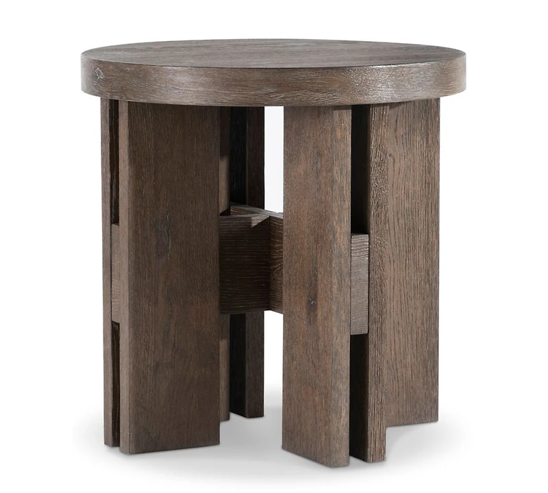Bernhardt Outline 24" Round Wood Side Table