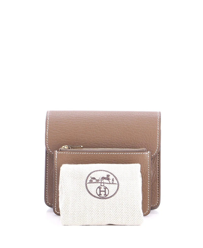 Pre-Owned HERMES Roulis Slim Wallet Chevre Mysore