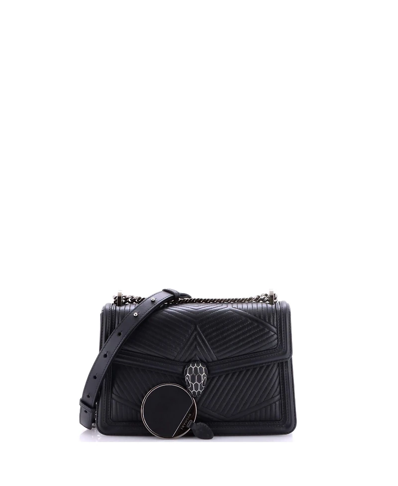 Pre-Owned Bvlgari Serpenti Forever Shoulder Bag Quilted Leather