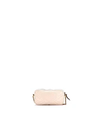 Pre-Owned Gucci Mini Gg Marmont Chain Crossbody Bag Matelasse Leather