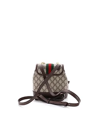 Pre-Owned Gucci Mini Ophidia Flap Backpack Gg Coated Canvas