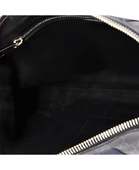 Pre-Owned Gucci Medium Web Zip Flat Messenger Gg Coated Canvas