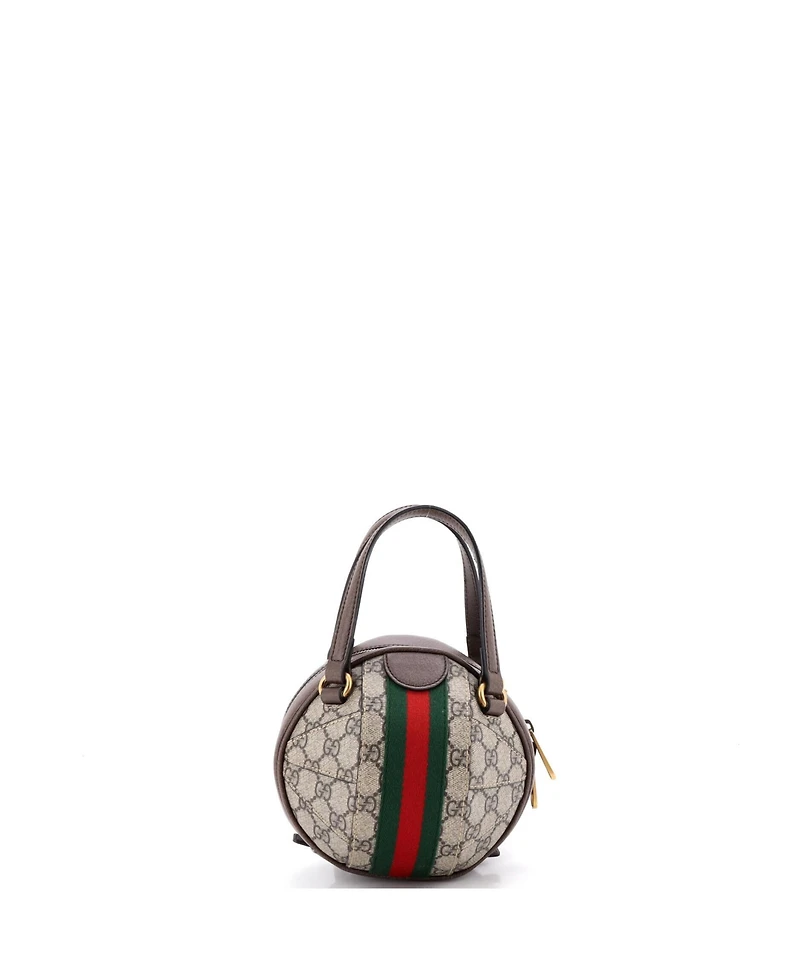 Pre-Owned Gucci Mini Ophidia Basketball Bag Gg Coated Canvas
