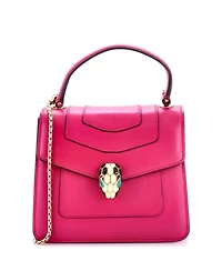 Pre-Owned Bvlgari Medium Serpenti Forever Top Handle Bag Leather