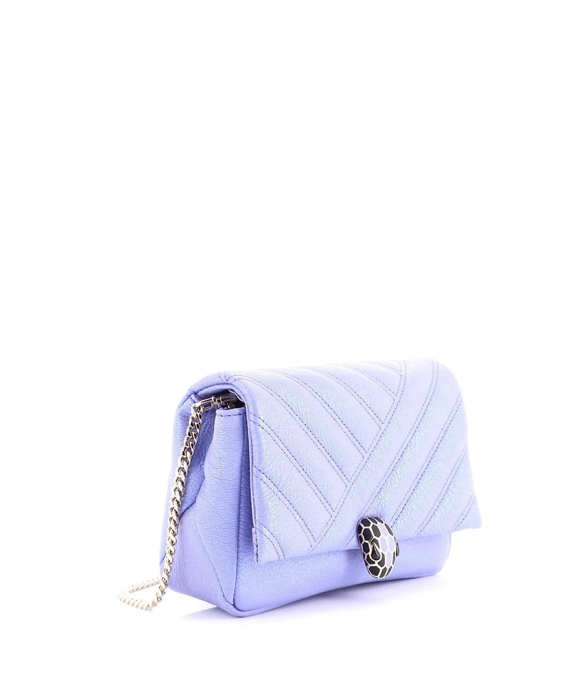 Pre-Owned Bvlgari Mini Serpenti Cabochon Shoulder Bag Diagonal Quilted Leather