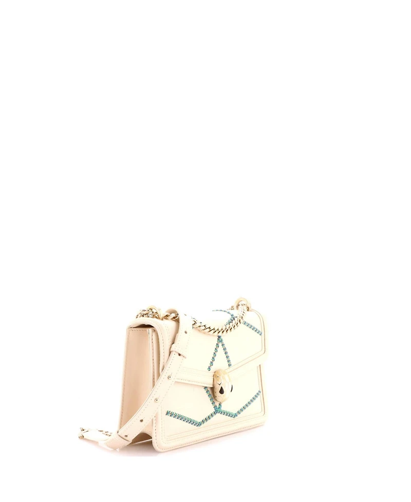 Pre-Owned Bvlgari Small Serpenti Forever Shoulder Bag Whipstitched Leather