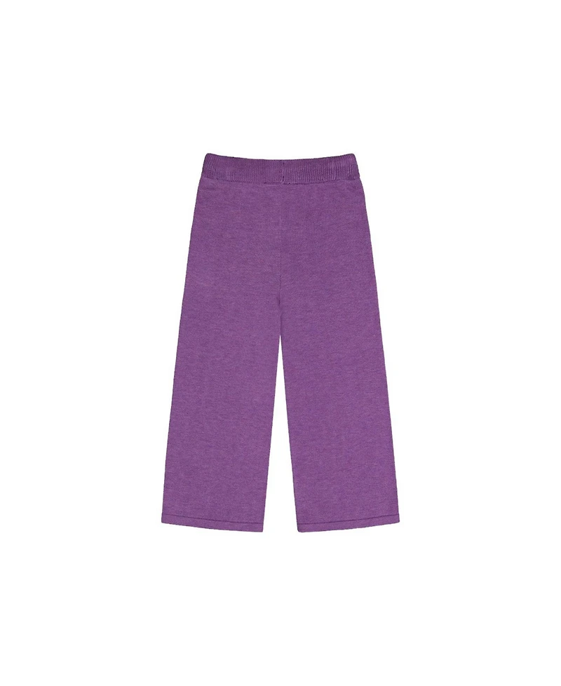 Deux par Deux Toddler Girls (2T - 5T) Knitted Wide Leg Pants