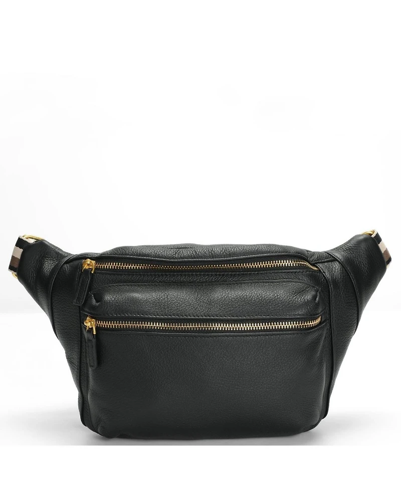 Susu Cleo Leather Fanny Pack Crossbody Sling Bag Chest Belt Purse