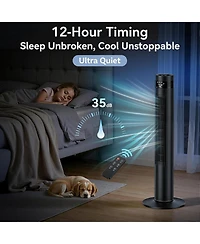 Cowsar 36'' Bladeless Tower Fan with Remote, Quiet Cooling