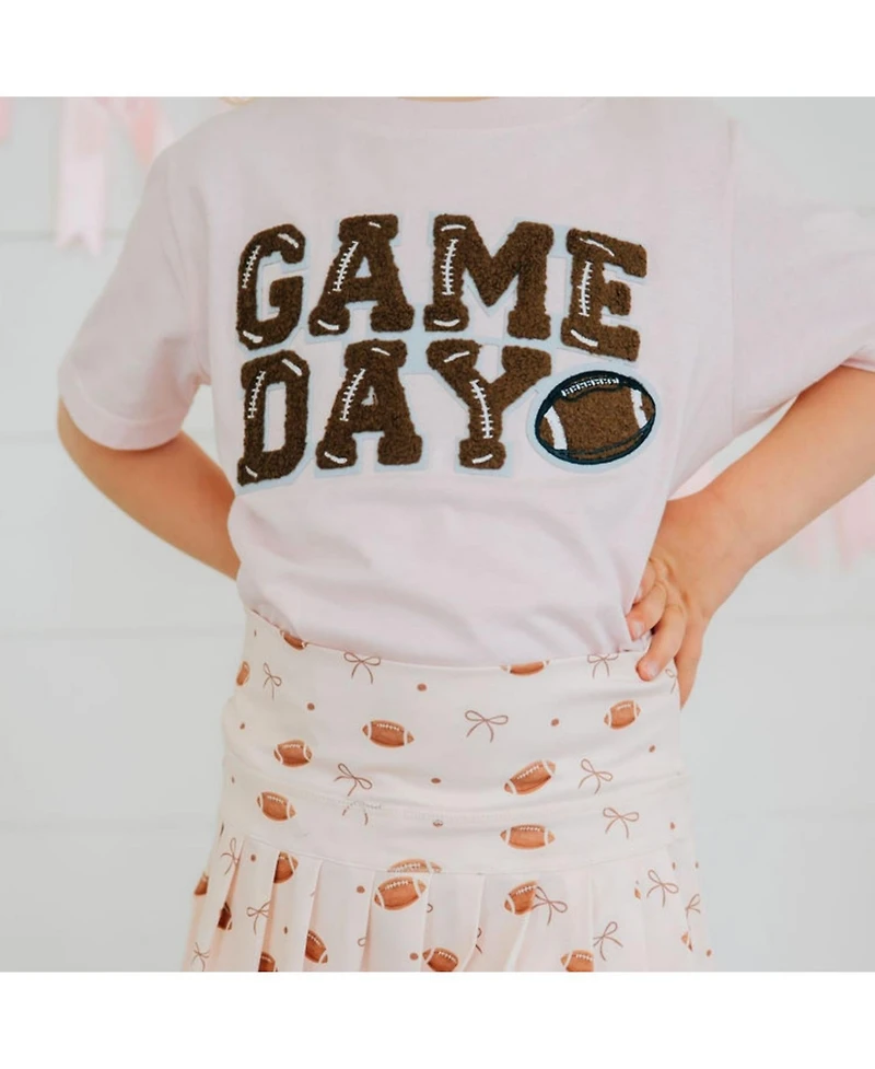 Sweet Wink Little Girls Game Day Patch Short Sleeve T-Shirt
