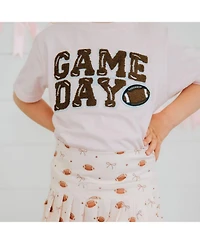 Sweet Wink Little Girls Game Day Patch Short Sleeve T-Shirt