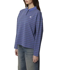 Good For Nothing Women's Long Sleeve Striped Polo