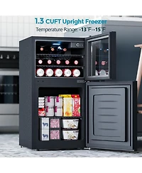 Cowsar 2.6 Cu.Ft Mini Fridge with Freezer,Compact Reversible Door Cooler