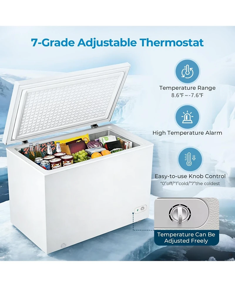 Cowsar 10.0 Cu.Ft Chest Freezer with 3 Baskets