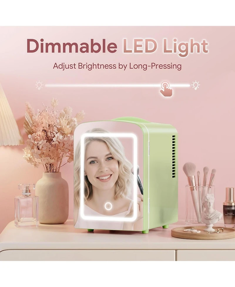 Cowsar 4L Mini Makeup Fridge with Mirror