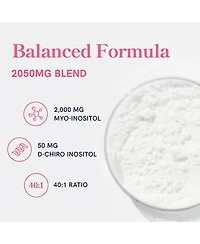 Myo-Inositol & D-Chiro Inositol for Women's Hormone Balance, Ideal 40:1 Ratio, Menstrual Cycle & Ovarian Health Support Supplement, SMNutrition, 120ct
