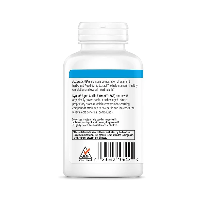 Kyolic Aged Garlic Extract Formula 106, Circulation Health