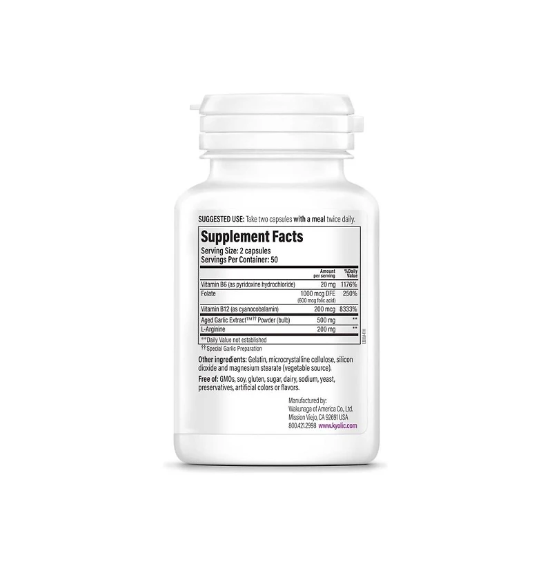 Kyolic Aged Garlic Extract Formula 108, Total Heart Health, 100 Capsules