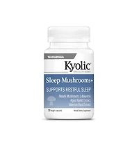 Kyolic Sleep Mushrooms Supplement | Reishi, L-Theanine, Valerian Root and Aged Garlic Extract for Sleep | 30 Capsules