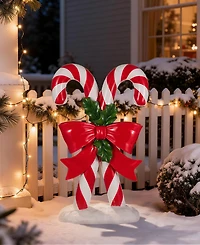Glitzhome 24" Christmas Candy Cane Porch Decor