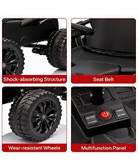 homfan 24V 4x4 Electric Ride-On Utv Ages 3-8 - Dual 12V Batteries, 4x85W Motors, Metal Frame