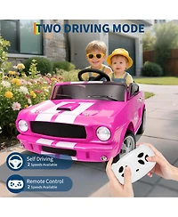homfan 46.1 x 24.8 x 16.9 Inch Licensed Shelby Ride On Car for Kids 24V 2 Seater Electric Car Toy with Remote for Outdoor Play