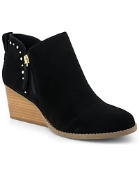 Toms Women's Goldie Zipper Wedge Booties