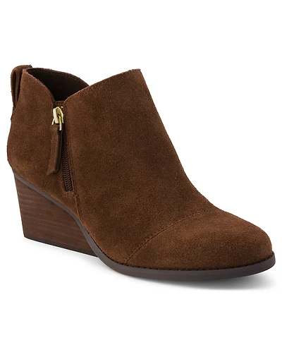 Toms Women's Goldie Zipper Wedge Booties