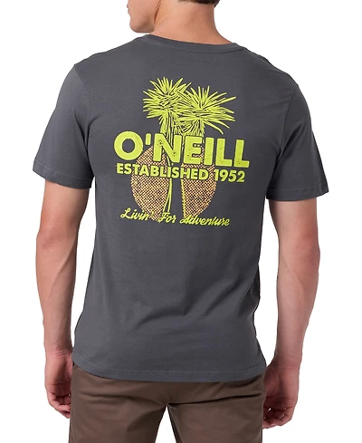 O'Neill Men's Livin' For Adventure Palm Tree Graphic T-Shirt