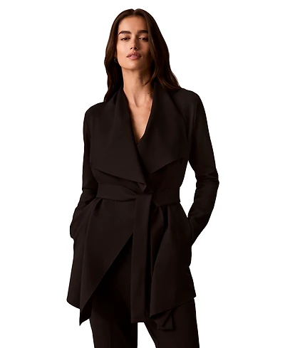 Calvin Klein Women's Collared Neck Belted Jacket