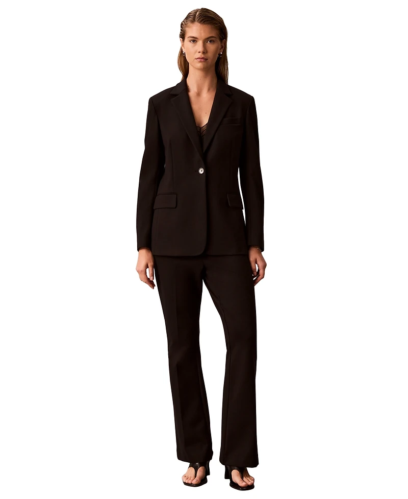 Calvin Klein Women's One-Button Notch Collar Jacket