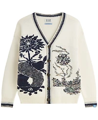 Scotch & Soda Men's Cotton-Blend Dropped Shoulder Cardigan