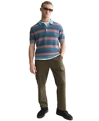 Scotch & Soda Men's Striped Knitted Regular-Fit Polo Shirt