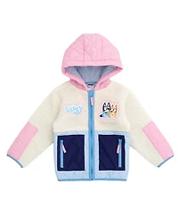 Bluey Toddler Girl's (2T-4T) Hooded Fleece Jacket