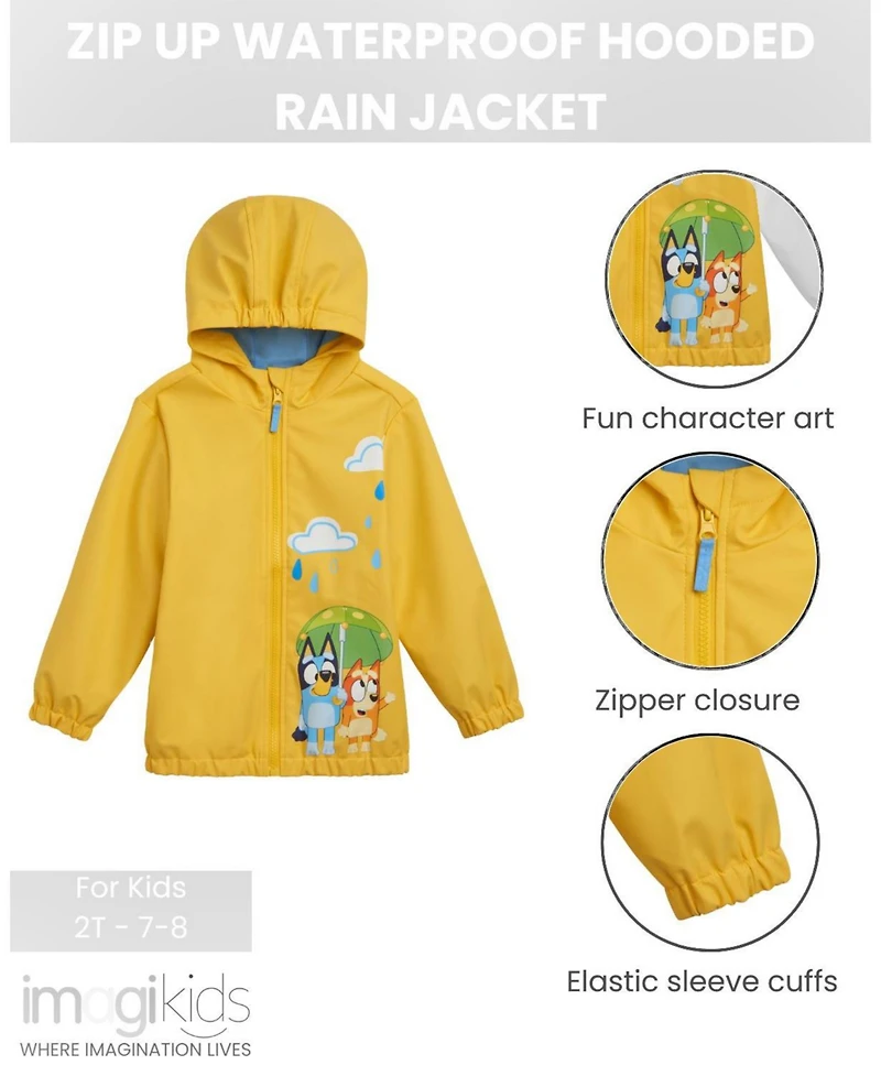 Bluey Kid's (5-12) Hooded Rain Jacket