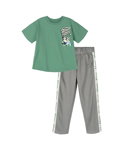 Bluey Toddler Boys 2T- 4T Athletic 2-Piece Tee and Pants Set