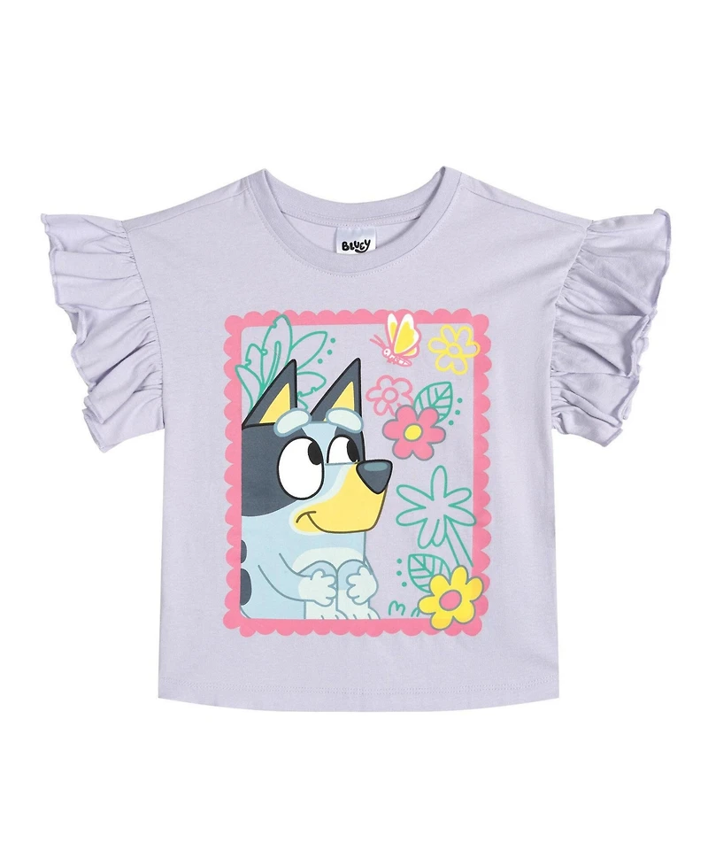 Bluey Toddler Girls' 2T - 4T 2-Piece T-Shirt and Denim Leggings Set