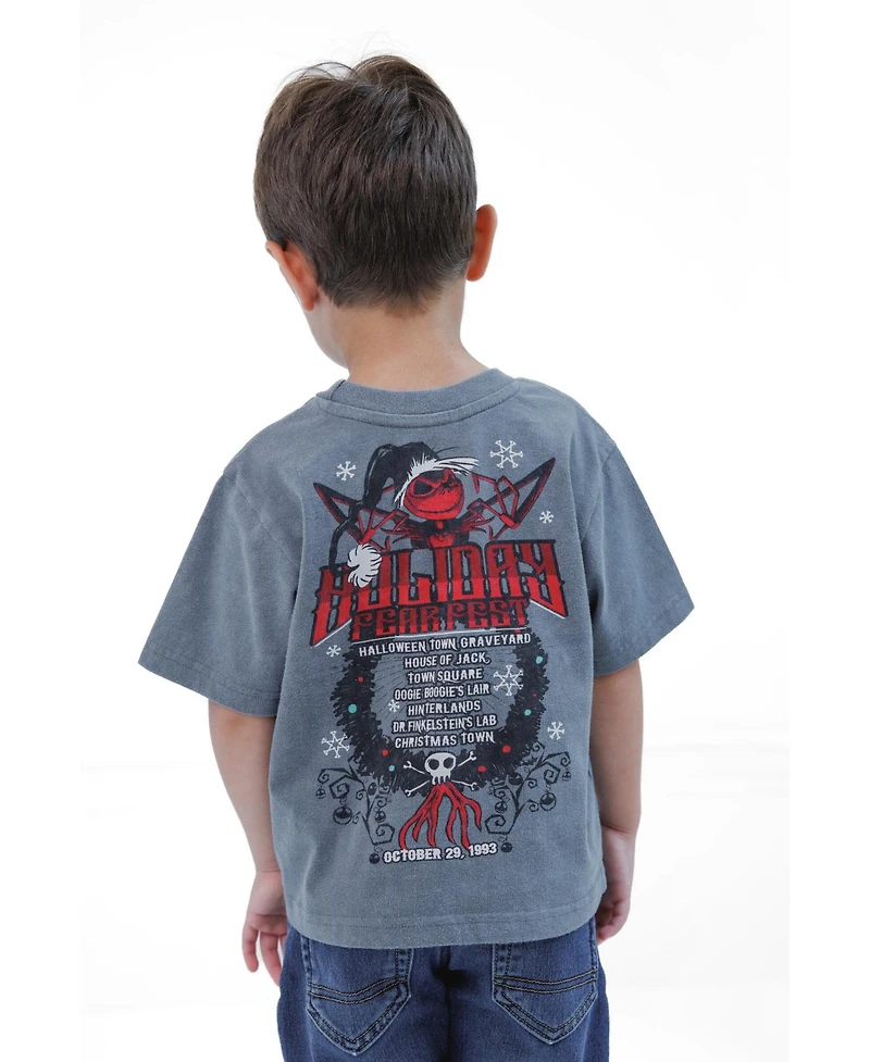 Nightmare Before Christmas Little Boys Jack Skellington Holiday Short Sleeve T-Shirt