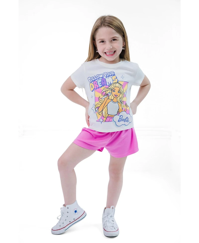 Barbie Girl's (5-16) Athletic 2-Piece T-Shirt and Shorts Set